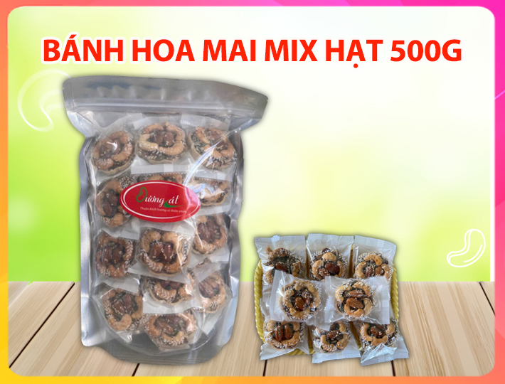 bánh hoa mai mix hạt