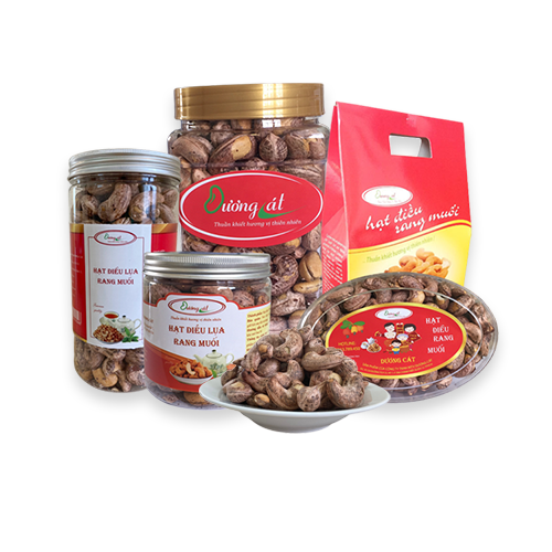 Các bao bì đóng gói của hạt điều Dương Cát