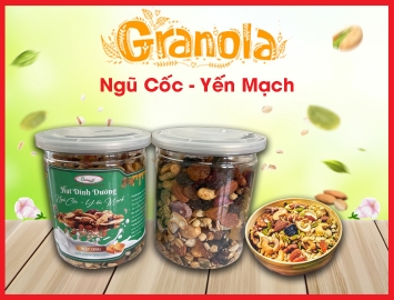 Granola Ngũ Cốc Yến Mạch Vị Mật Ong Hũ 250g