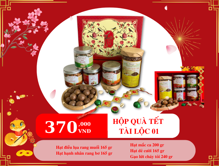 HỘP HẠT DINH DƯỠNG QUÀ TẶNG TÀI LỘC 01