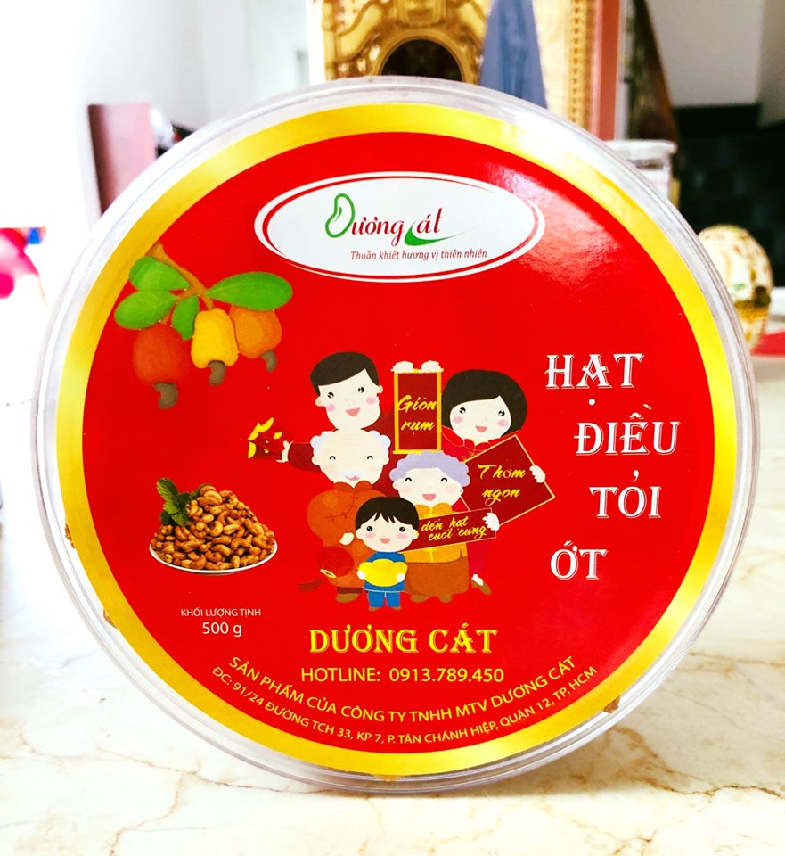 SẢN PHẨM MỚI - HẠT ĐIỀU TỎI ỚT 2 hạt điều tỏi ớt