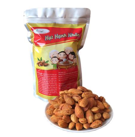 HẠT HẠNH NHÂN RANG BƠ 500gr 3 Hạt hạnh nhân nguyên vỏ rang bơ thực tế